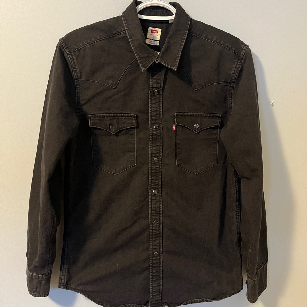 Levi's Black Denim Western Button-up Shirt